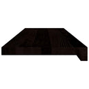 trappemåtter 2 stk. brunsort 80x30x2 cm massivt egetræ