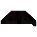trappemåtter 2 stk. brunsort 100x30x2 cm massivt egetræ