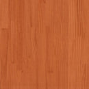 køjeseng uden madras brun og blå 90x200 cm massivt fyrretræ
