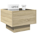 sengebord med Infinity LED-lys 40x40x30 cm sonoma-eg