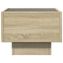sengebord med Infinity LED-lys 40x40x30 cm sonoma-eg