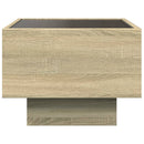 sengebord med Infinity LED-lys 40x40x30 cm sonoma-eg