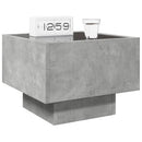 sengebord med Infinity LED-lys 40x40x30 cm betongrå