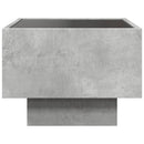 sengebord med Infinity LED-lys 40x40x30 cm betongrå