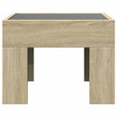sengebord med Infinity LED-lys 40x40x30 cm sonoma-eg