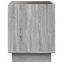 sofabord med Infinity LED-lys 50x50x50 cm grå sonoma-eg