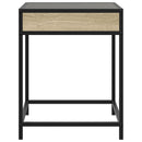 sengebord med Infinity LED-lys 40x40x51 cm sonoma-eg