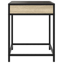 sengebord med Infinity LED-lys 40x40x51 cm sonoma-eg