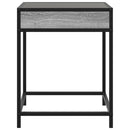 sofabord med Infinity LED-lys 40x40x51 cm grå sonoma-eg