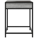 sofabord med Infinity LED-lys 40x40x51 cm grå sonoma-eg