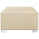 sengeramme uden madras 80x200 cm stof cremefarvet