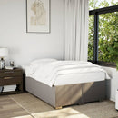 sengeramme uden madras 120x190 cm stof gråbrun