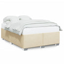 sengeramme uden madras 140x190 cm stof cremefarvet