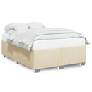 sengeramme uden madras 160x200 cm stof cremefarvet