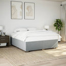sengeramme uden madras 200x200 cm stof lysegrå