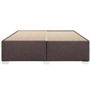 sengeramme uden madras 200x200 cm stof mørkebrun