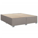 sengeramme uden madras 200x200 cm stof gråbrun