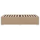 sengeramme 90x200 cm kunstlæder cappuccinofarvet