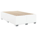 sengeramme uden madras 120x190 cm kunstlæder enkeltseng hvid