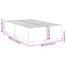 sengeramme uden madras 120x190 cm cappuccino farvet