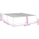 sengeramme 180x200 cm kunstlæder cappuccinofarvet