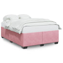 sengeramme 140x190 cm fløjl pink