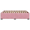 sengeramme 140x190 cm fløjl pink