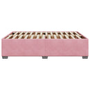 sengeramme 140x200 cm fløjl pink
