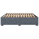 Sengeramme uden madras Mørkegrå 200x200 cm Fløjl