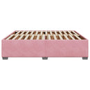 sengeramme 200x200 cm fløjl pink