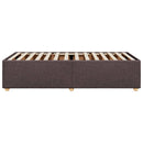 Sengeramme uden madras Mørkebrun 80x200 cm Stof