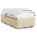 sengeramme uden madras 90x200 cm stof cremefarvet