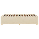 sengeramme uden madras 90x200 cm stof cremefarvet