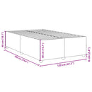 sengeramme uden madras 120x190 cm stof sort