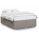 sengeramme uden madras 140x190 cm stof gråbrun