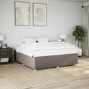 sengeramme uden madras 200x200 cm stof gråbrun
