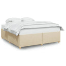 sengeramme uden madras 200x200 cm stof cremefarvet
