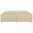sengeramme uden madras 200x200 cm stof cremefarvet