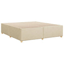 sengeramme uden madras 200x200 cm stof cremefarvet