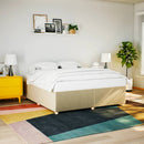 sengeramme uden madras 200x200 cm stof cremefarvet