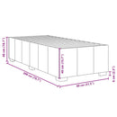 sengeramme uden madras 80x200 cm stof sort