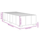 sengeramme uden madras 90x190 cm stof sort