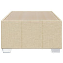 sengeramme uden madras 90x190 cm stof cremefarvet