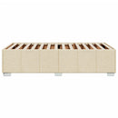 sengeramme uden madras 90x190 cm stof cremefarvet