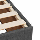 Sengeramme uden madras Mørkegrå 100x200 cm Stof
