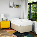 Sengeramme uden madras Creme 100x200 cm Stof
