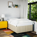 Sengeramme uden madras Creme 120x200 cm Stof