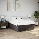 sengeramme uden madras 140x190 cm stof mørkebrun