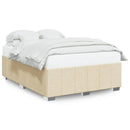 sengeramme uden madras 140x190 cm stof cremefarvet