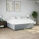 sengeramme uden madras 200x200 cm stof lysegrå